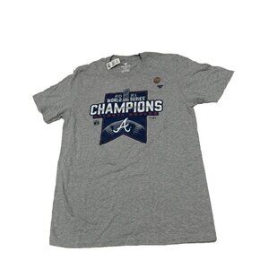 Atlanta Braves 2021 World Series Champions Shirt Medium Fanatics Locker Room NWT